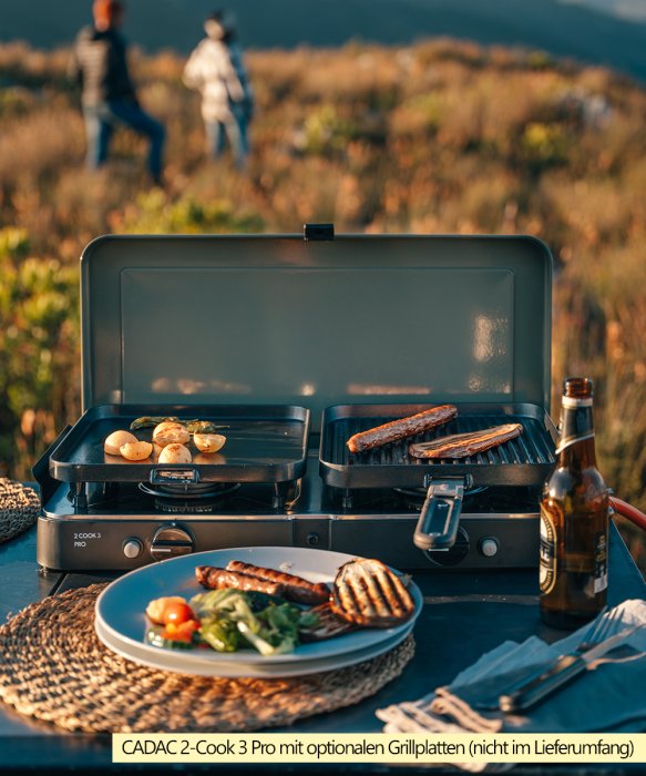 CADAC Camping Gaskocher 2-Cook 3 Pro - auch zum Grillen geeignet