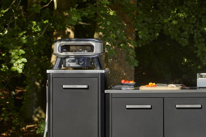 COZZE Gas Pizzaofen mit drehbarem Pizzastein für perfekte Pizza