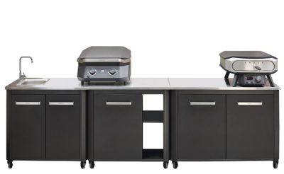 Die COZZE Outdoor Küche kann individuell zusammenstellt werden