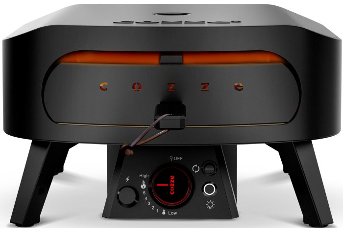 COZZE Gas Pizzaofen CLASSIC 34 cm - Black Edition mit Hitzeschild