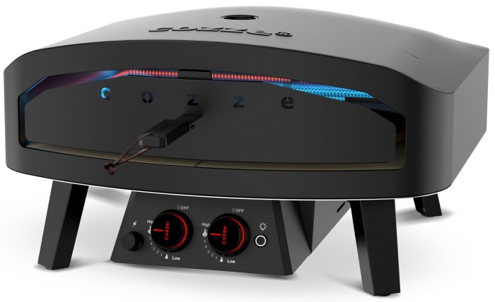 COZZE Gas Pizzaofen CLASSIC 60 cm - Black Edition mit Hitzeschild