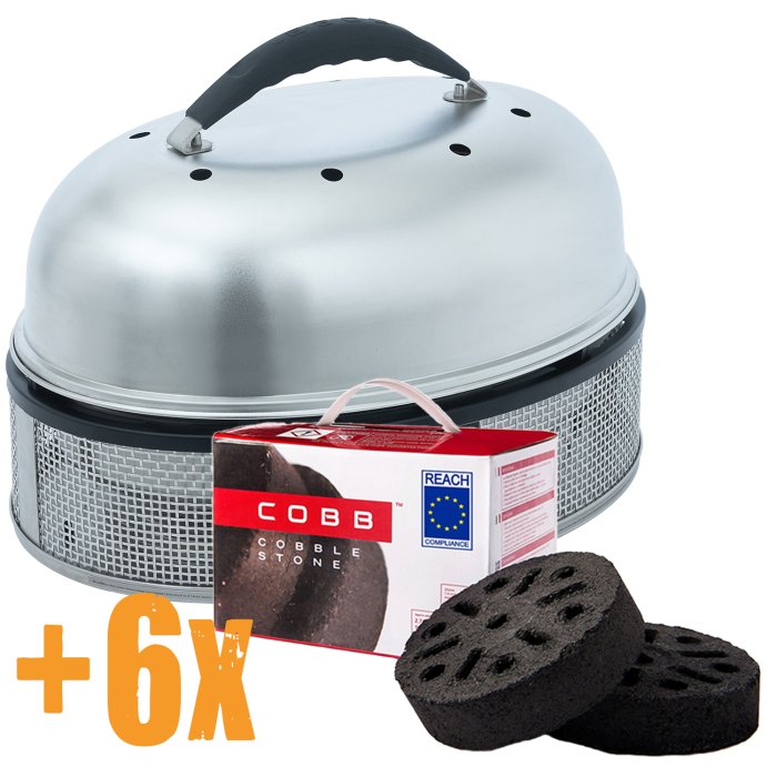 Cobb Grill Supreme Deluxe 2.0 im Set mit 6x Cobble Stones