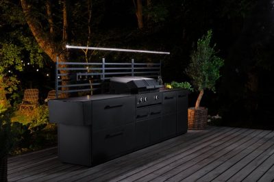 COZZE Outdoor Küche mit Kombigrill und viel Stauraum