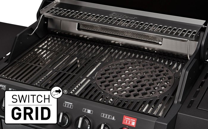 Enders Gasgrill Monroe Pro 4 SIK Turbo Shadow mit Switch Grid Grillrost