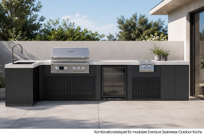 Kombinationsbeispiel Everdure Seebreeze Outdoor-Küche mit Blaze LTE PRO Einbau-Gasgrill
