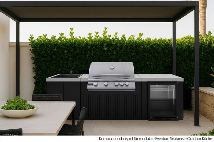 Kombinationsbeispiel Everdure Seebreeze Outdoor-Küche mit Blaze LTE+ Einbau-Gasgrill