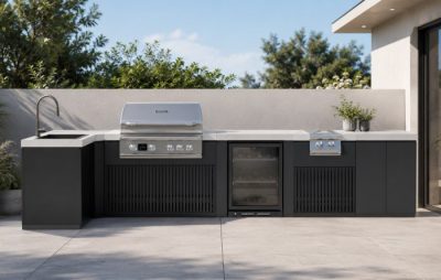 Everdure Seabreeze Outdoor-Küche mit Blaze Einbaugrill LTE Pro + Doppel-Seitenbrenner Everdure Seabreeze Outdoor-Küche mit Blaze Einbaugrill LTE Pro + Doppel-Seitenbrenner