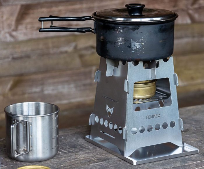 Fennek Hobo Kocher Basic mit Zusatzrost als Zwischenboden