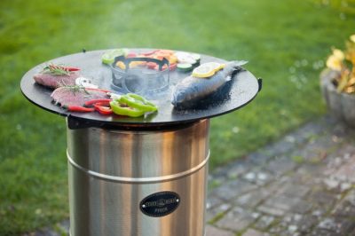 Feuerhand Pyron Feuerstelle mit Grillplatte Feuerhand Pyron Feuertonne mit Grillplatten-Aufsatz