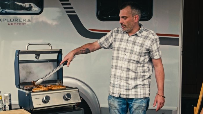 Grillfürst G201E Wohnmobilgrill 30mbar Edelstahlausführung