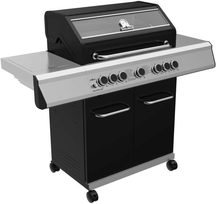 Grillfürst Gasgrill G520E mit Infrarotbrenner, Backburner und Edelstahlrosten