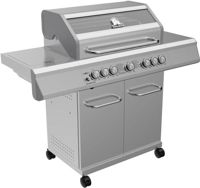 Grillfürst Gasgrill G521G mit Infrarotbrenner, Backburner und Edelstahlrosten
