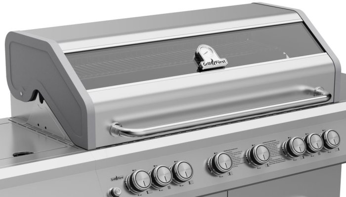 Grillfürst Edelstahl-Gasgrill G621G mit Sichtscheibe