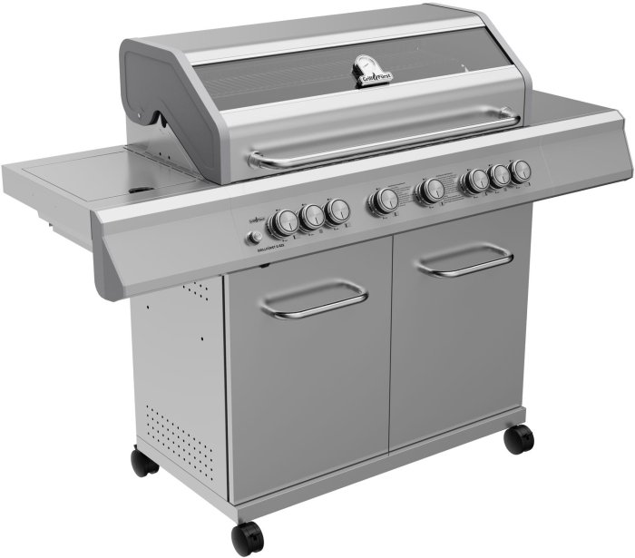 Grillfürst Gasgrill G621G mit Infrarotbrenner, Backburner und Edelstahlrosten