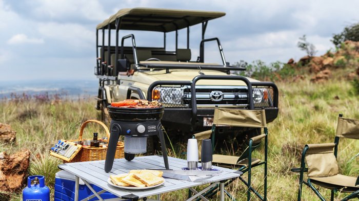 CADAC Safari Chef 2 Gas Campinggrill für den Betrieb mit Gaskartusche