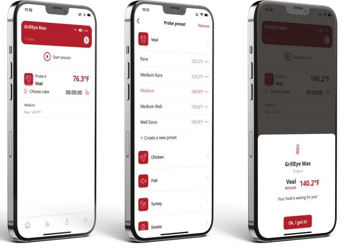 GrillEye Max Hyperion App zur Temperaturüberwachung GrillEye Max Hyperion App zur Temperaturüberwachung