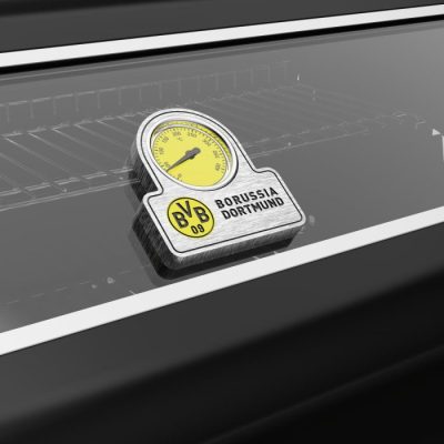 Der Grillfürst Gasgrill BVB-Edition mit Dortmund-Logo am Deckelthermometer