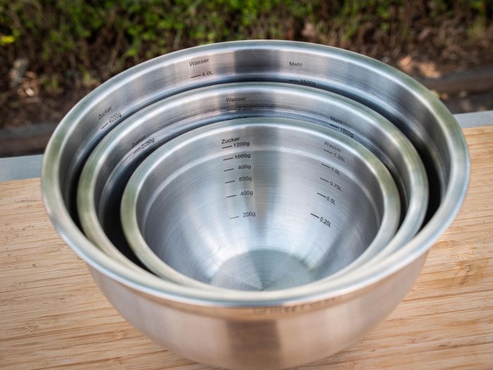 Grillfürst BBQ Edelstahlschüssel Set komplett stapelbar