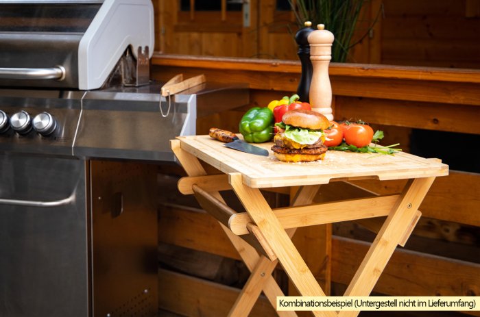 Grillfürst Beistelltisch mit Schneidebrett