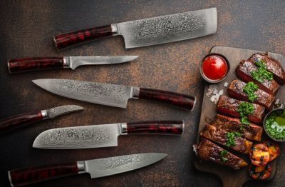 Grillfürst Messer aus Damaststahl