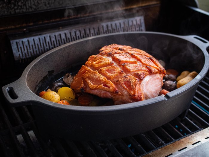 Grillfürst DO6,5 flacher ovaler Dutch Oven für den Gasgrill