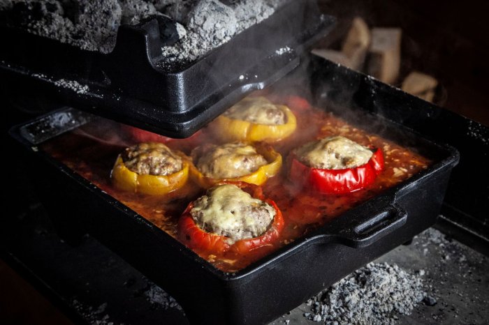 Grillfürst BBQ Kastenform aus Gusseisen BK6 für gefüllte Paprika