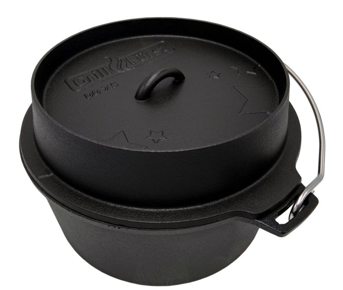 Grillfürst Dutch Oven ohne Füsse DO7,5 für den Grillrost und Herd