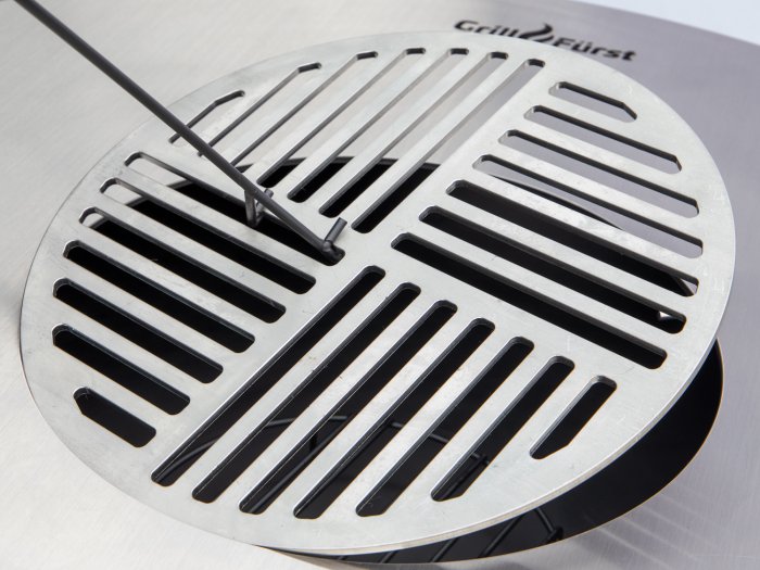 Grillfürst Feuerplatte mit massivem Edelstahl Grillrost