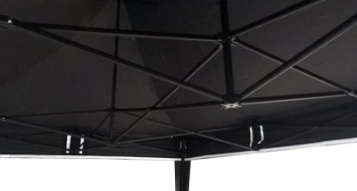 Schnell aufgebaut und mit stabiler Metallverstrebung – der Grillfürst Premium Gartenpavillon