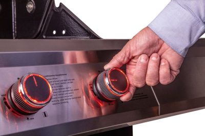 Grillfürst Gasgrill mit beleuchteten Drehreglern Die Drehreglerbeleuchtung am Grillfürst Gasgrill