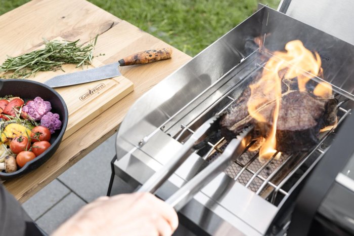 Der Grillfürst Gasgrill besitzt serienmäßig einen Hochleistungs-Infrarotbrenner
