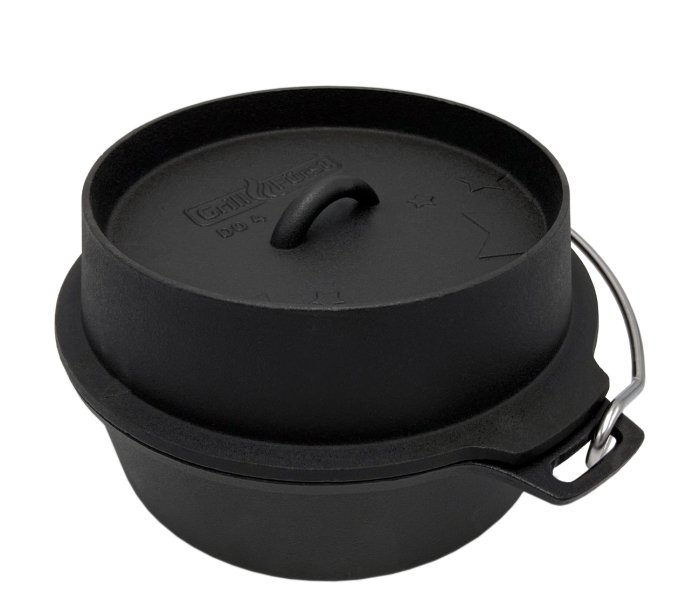 Grillfürst Dutch Oven ohne Füsse DO4 in universeller Größe Grillfürst Dutch Oven ohne Füsse DO4 in universeller Größe
