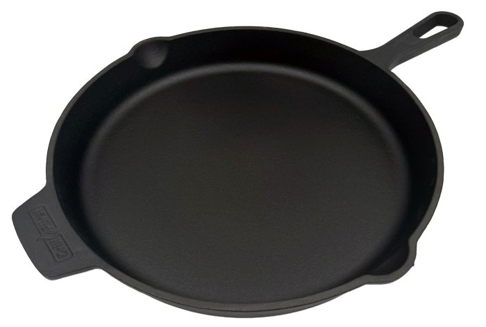 Grillfürst Gusseisenpfanne 35 cm mit Stielgriff