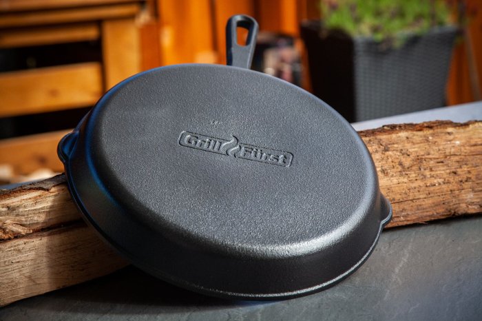 Grillfürst Gusseisenpfannen - mit Emaillierung - ohne Einbrennen