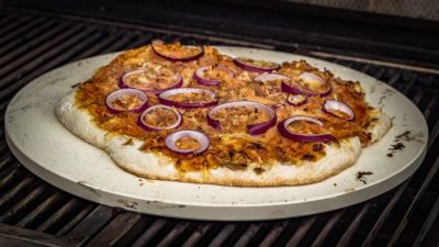 Grillfürst Pizzastein rund aus Cordierit Grillfürst Pizzastein aus Cordierit