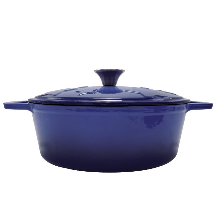 Grillfürst Gussbräter blau Sternentöpfchen 1,2 Liter