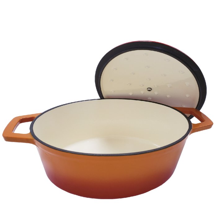 Grillfürst Dutch Oven Gussbräter orange M mit Deckel