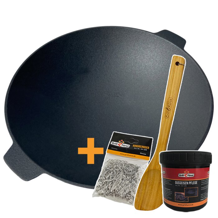 Grillfürst Gusseisen Wok XL - 38 cm - mit 2 Griffen