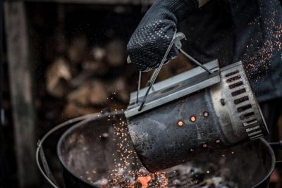 Grillfürst Grillhandschuh aus Baumwolle mit Aramidfasern und Silikon Beschichtung