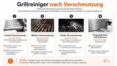 Der richtige Grillreiniger für jede Art von Verschmutzung in der Outdoor Küche und am Grill