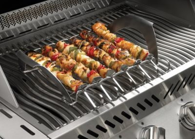 Schaschlickspießgestell als Grill Zubehör Schaschlickspießgestell als Grill Zubehör