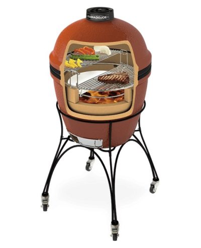 Das FCR Gestell Divide & Conquer von Kamado mit geteilten Grillebenen