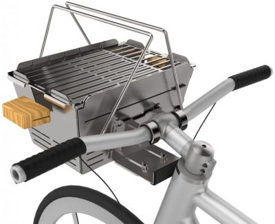 Mit praktischer Fahrradhalterung – Knister Holzkohlegrill