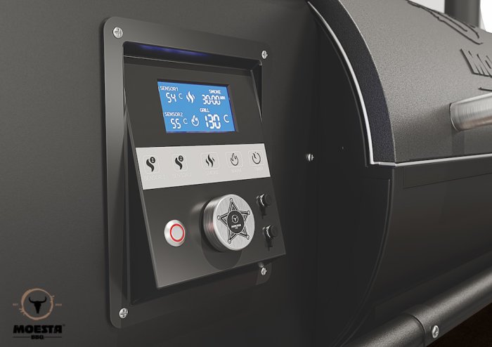 Intuitive, digitale Steuerung beim Moesta Sheriff Pelletgrill