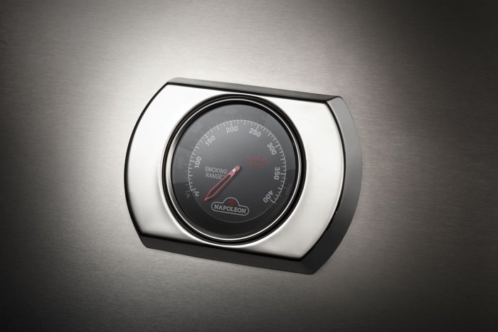 Napoleon Deckelthermometer in Carbon Design