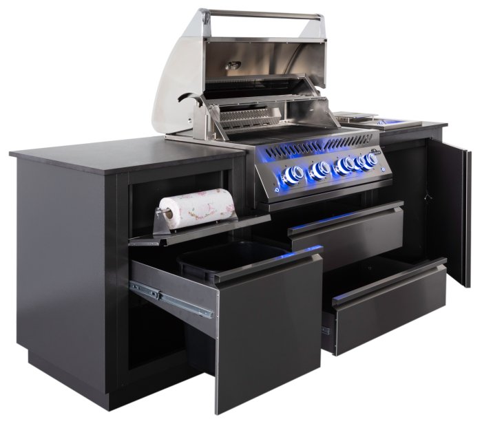 Napoleon Outdoor Küche Oasis Compact 105 mit BIG32 Einbaugrill und Sizzle Zone Einbaubrenner