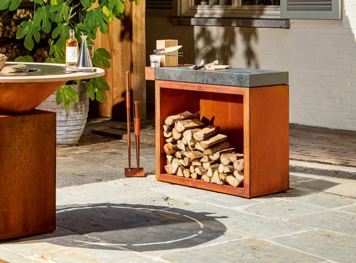 OFYR Butcher Block Storage 90 Corten Keramik - Arbeitsfläche und Stauraum