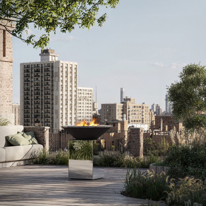 OFYR Grill Feuerplatte mit verspiegelter Oberfläche