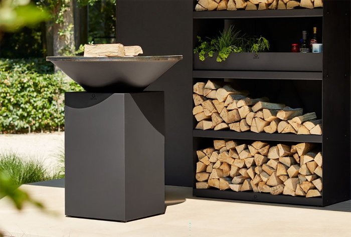 Ofyr Grill Classic Black 85 mit Stahl Feuerplatte