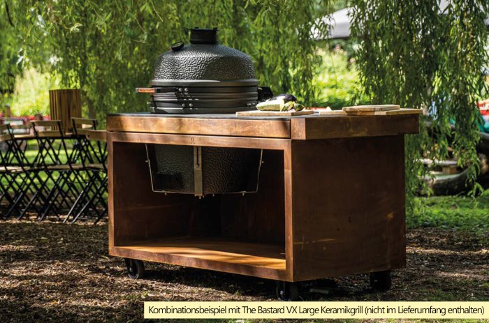 OFYR Kamado Table Corten 150 PRO+ mit The Bastard VX Large Keramikgrill